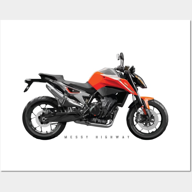 KTM 790 Duke orange sn Wall Art by MessyHighway